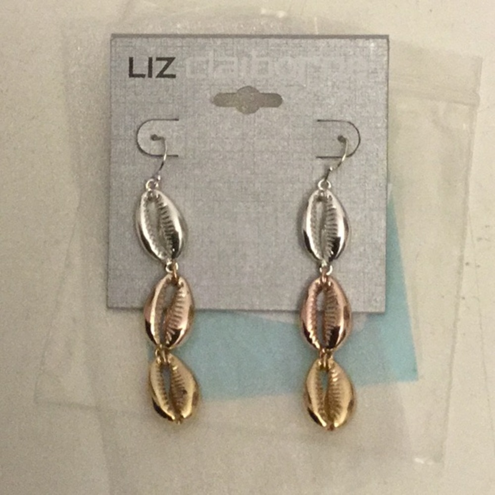 New Liz Claiborne 3 tone earrings.